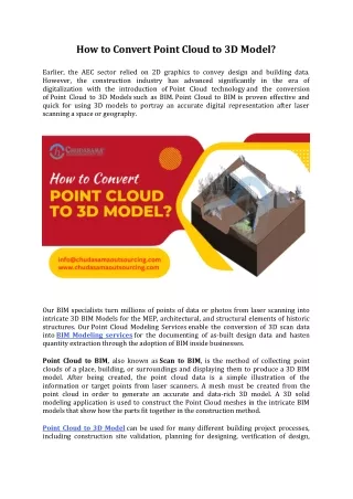 how to convert point cloud to 3d model earlier