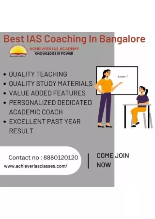 Top IAS Coaching Institute  In Bangalore Achievers IAS Academy