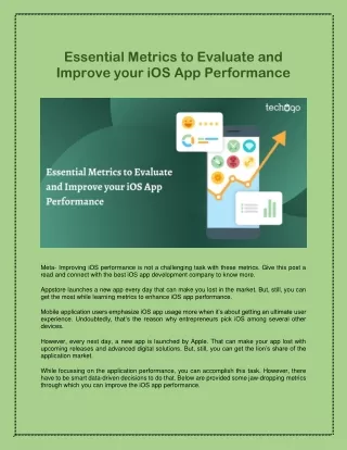 essential metrics to evaluate and improve your