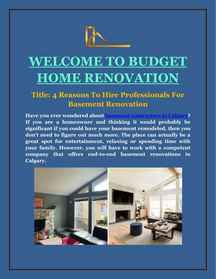 welcome to budget home renovation