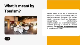 what is meant by tourism