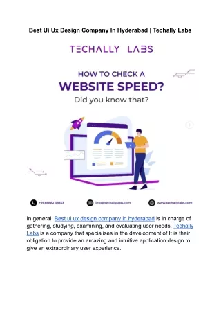 best ui ux design company in hyderabad techally