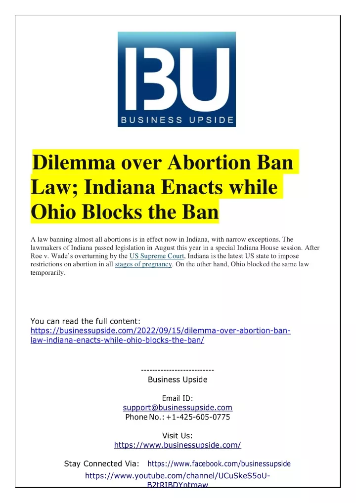 dilemma over abortion ban law indiana enacts