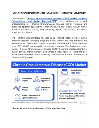 Chronic Granulomatous Disease (CGD) Market