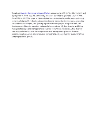 the global diversity recruiting software market