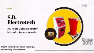 Searching for the top AC High Voltage Tester Suppliers in India?