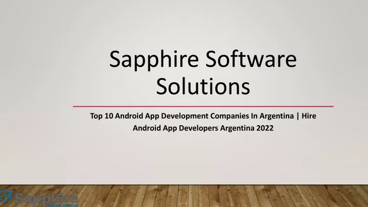 sapphire software solutions