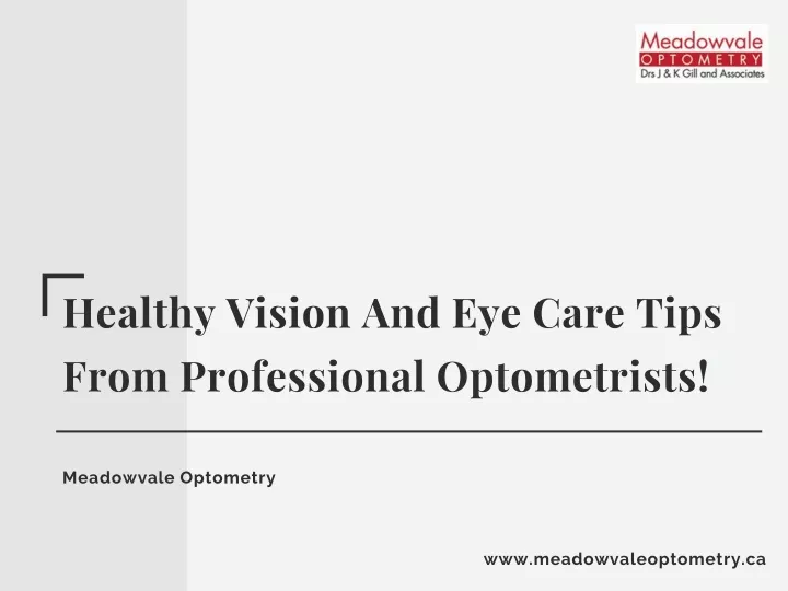 healthy vision and eye care tips from