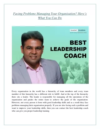 facing problems managing your organisation here