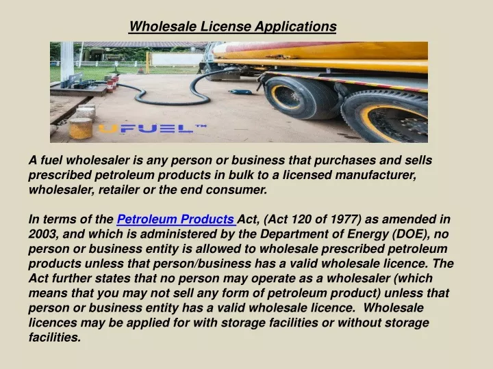 wholesale license applications