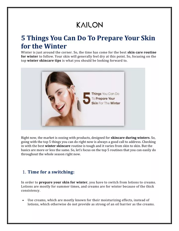 5 things you can do to prepare your skin