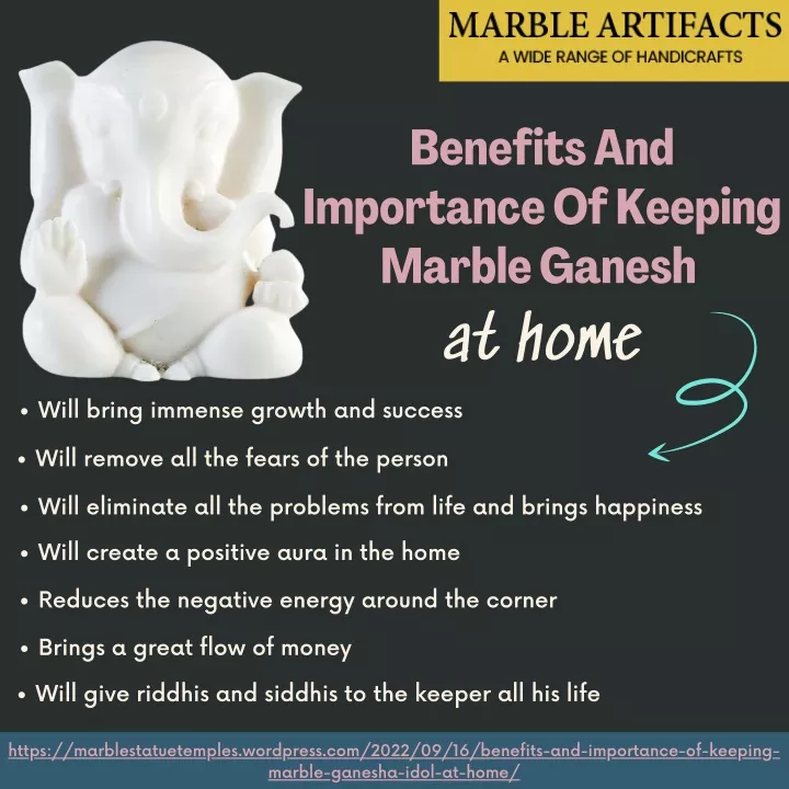 benefits and importance of keeping marble ganesh