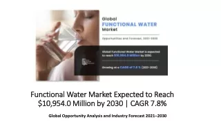 functional water functional water market