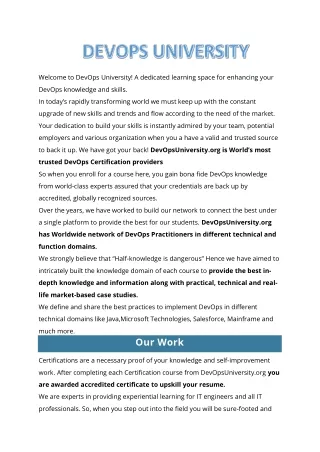 DEVOPS UNIVERSITY