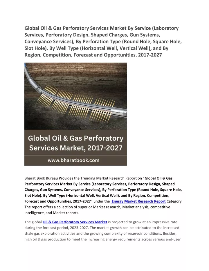 global oil gas perforatory services market