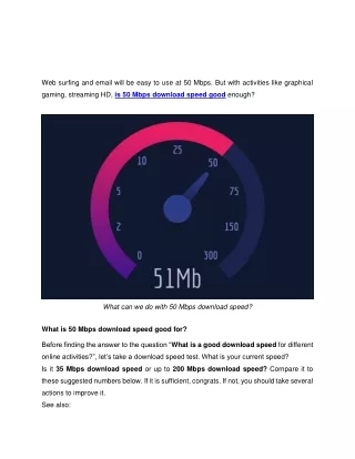 What activities is 50 Mbps download speed good for? Find out here!