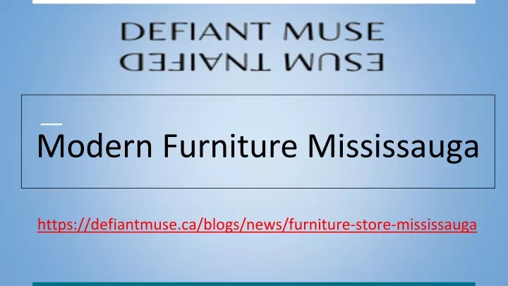 modern furniture mississauga