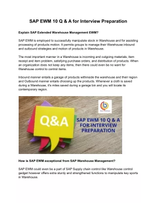 SAP EWM Server Access for practice | SAP EWM Course Content | SAP EWM Online