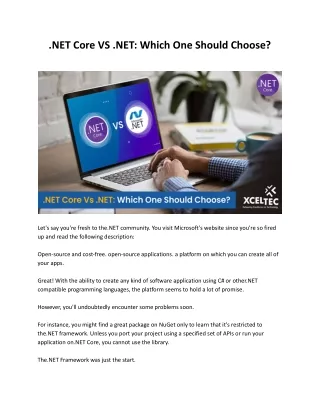 net core vs net which one should choose