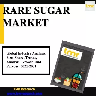 Rare Sugar : Competitive Scenario and Regional Dynamics