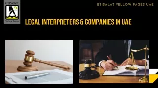 Legal Interpreters & Companies in UAE