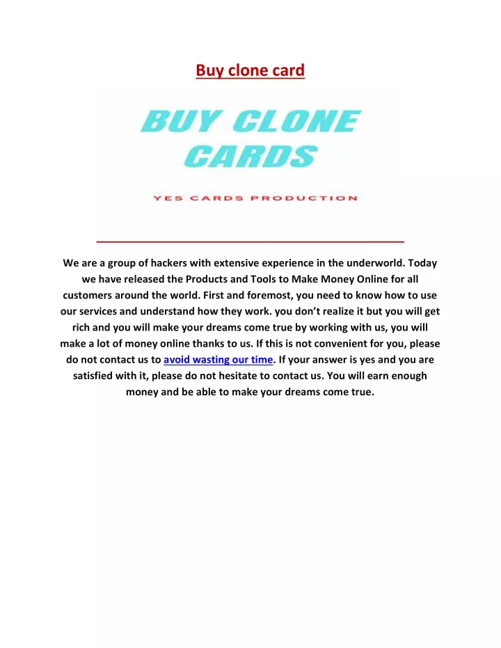 buy clone card