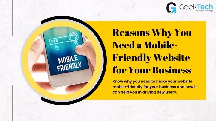 reasons why you need a mobile friendly website