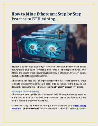 how to mine ethereum step by step process