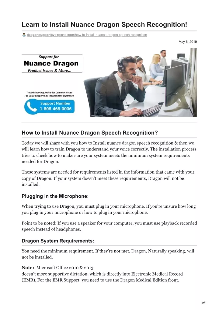 learn to install nuance dragon speech recognition