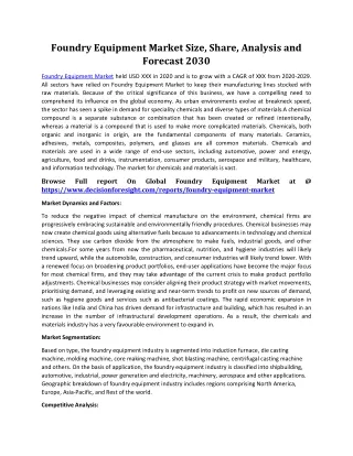 foundry equipment market size share analysis