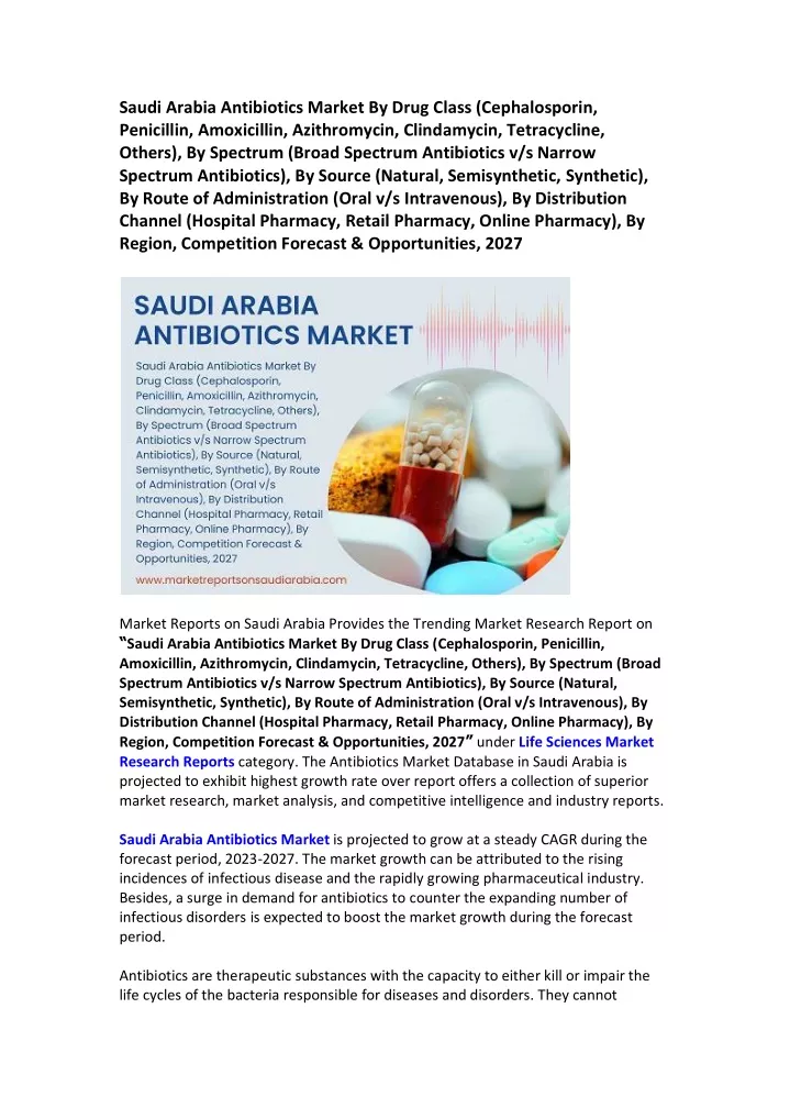 saudi arabia antibiotics market by drug class