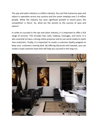 What are the secrets to the success of spas and salons_.docx
