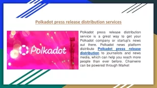 polkadot press release distribution services