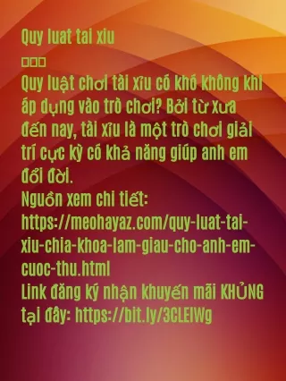 Quy luat tai xiu