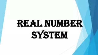 Real-Number-System