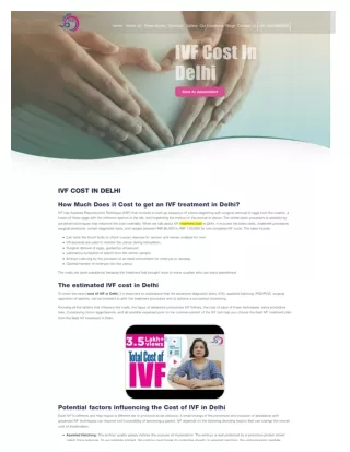 Best IVF Treatment Cost in Delhi