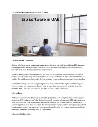 the benefits of erp software you need to know