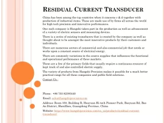 residual current transducer