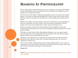 masking in photography