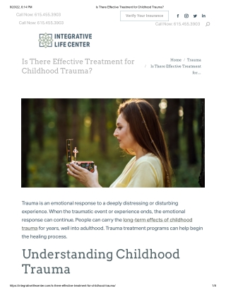 Is There Effective Treatment for Childhood Trauma