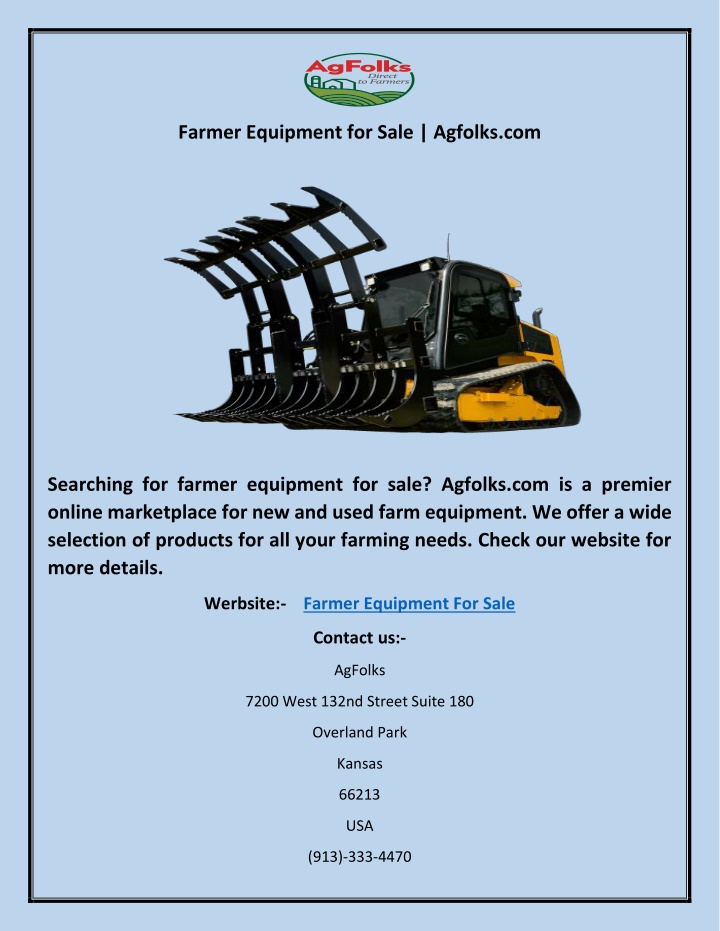 farmer equipment for sale agfolks com