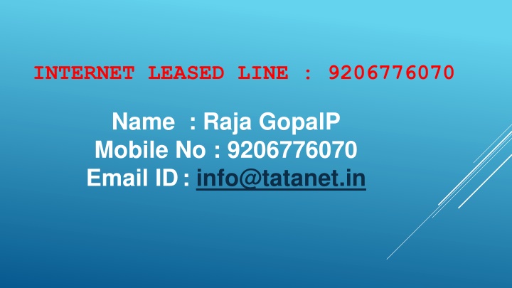 internet leased line 9206776070