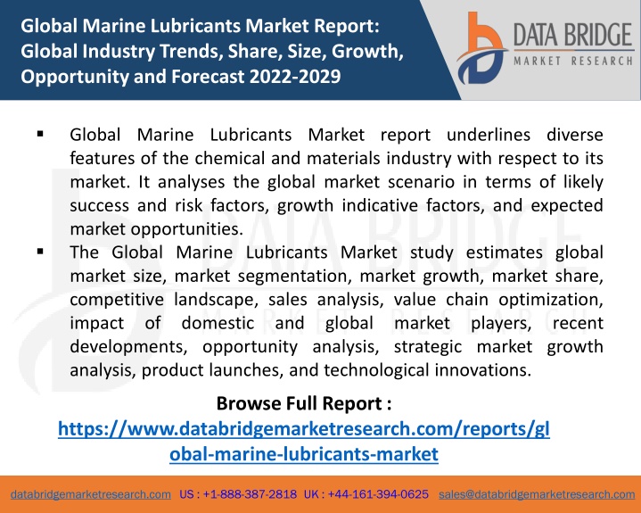 global marine lubricants market report global