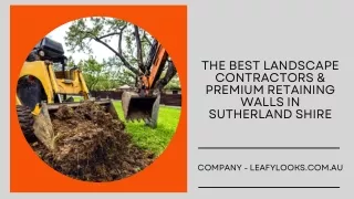 The Best Landscape Contractors & Premium Retaining Walls in Sutherland Shire