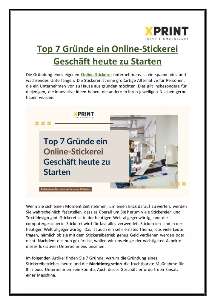 top 7 gr nde ein online stickerei gesch ft heute