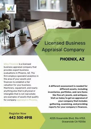 Licensed Business Appraisal Company in Phoenix, AZ
