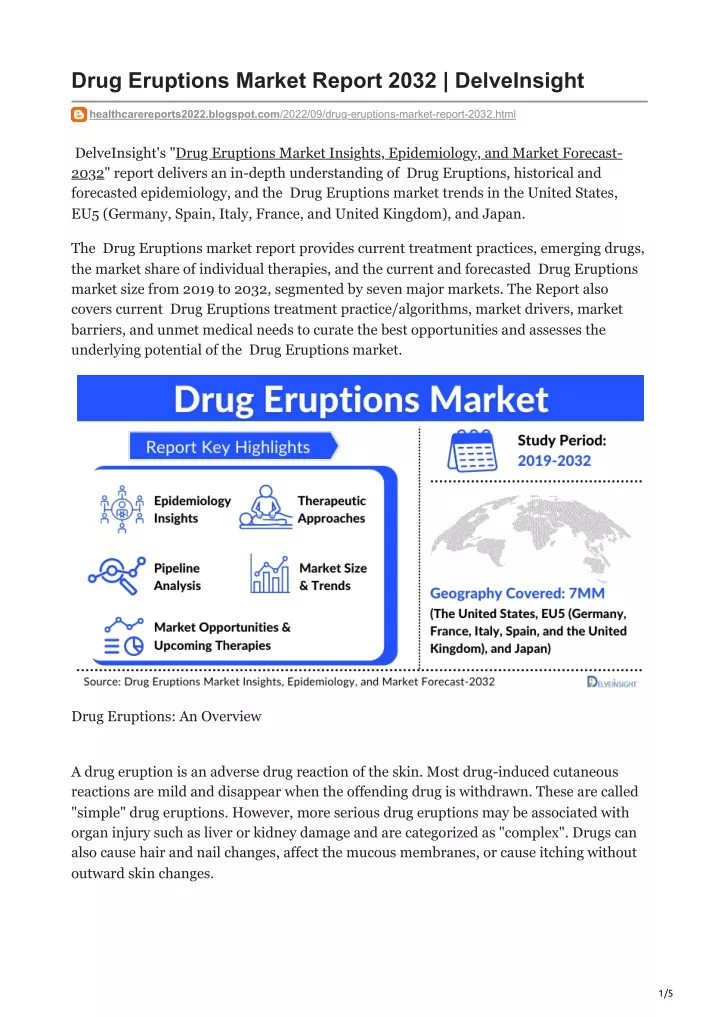 drug eruptions market report 2032 delveinsight