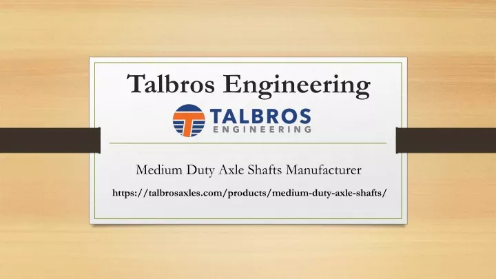 talbros engineering