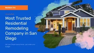 Most Trusted Residential Remodeling Company in San Diego