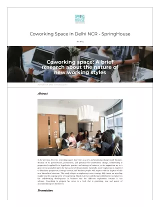 coworking space in delhi ncr springhouse